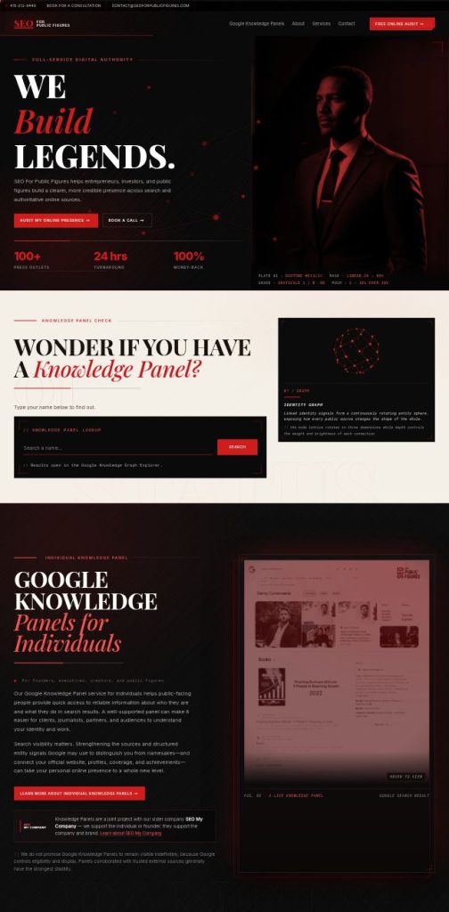 SEO for Public Figures — homepage